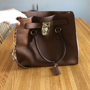 Brown leather large Michael Kors purse